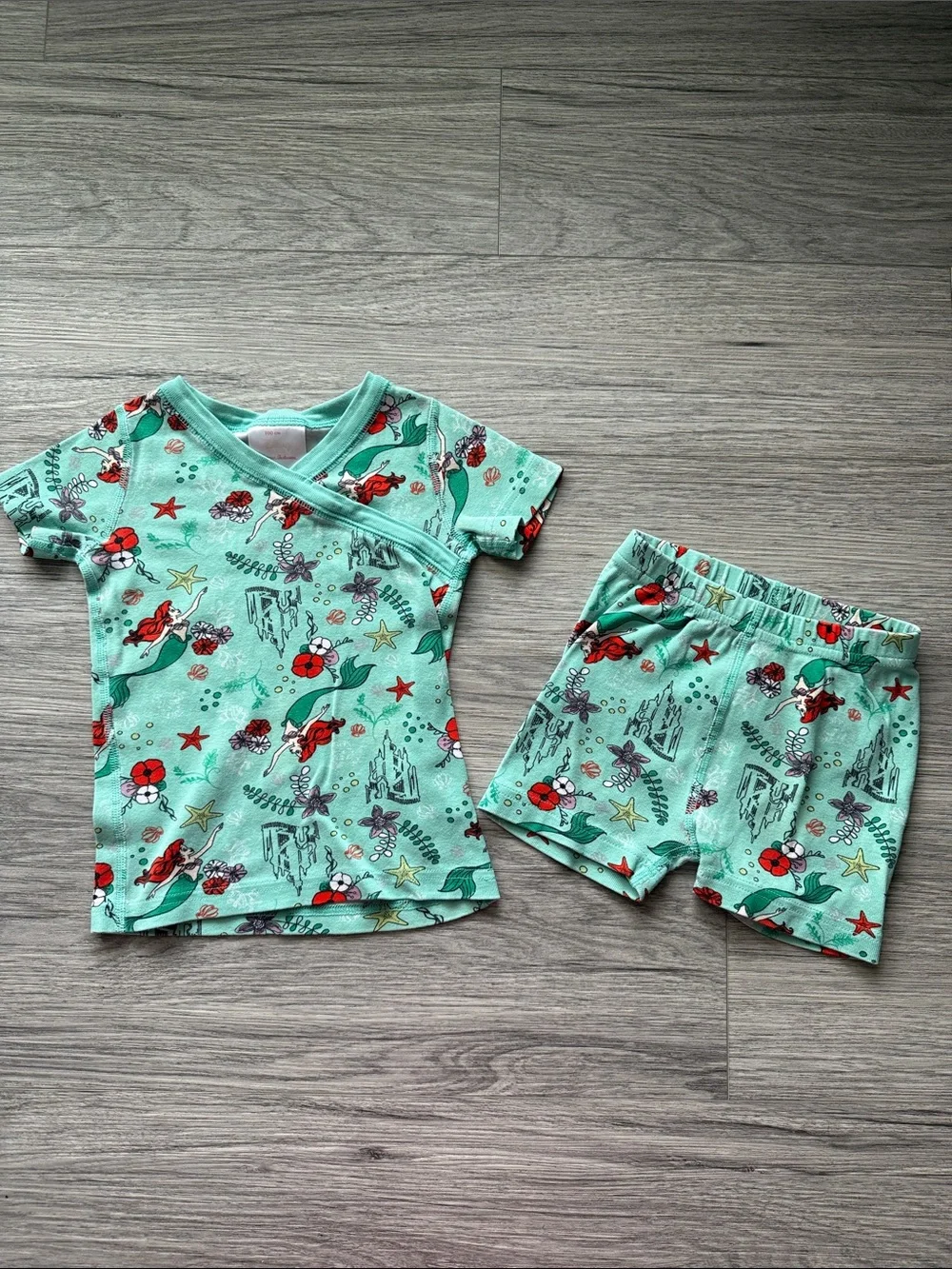 Hanna Andersson Mint Green Disney's The Little Mermaid Ariel Set Size 3T/4